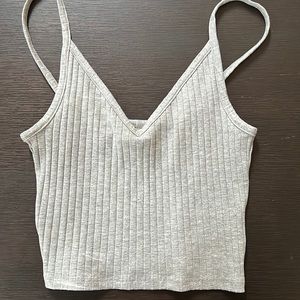 Gray crop top